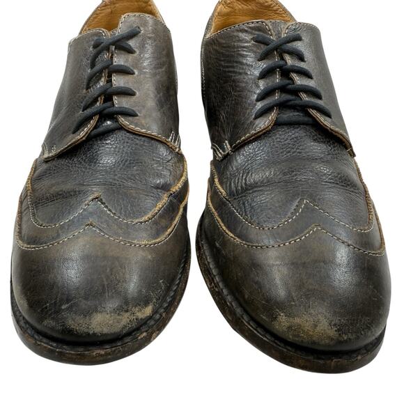 Bed Stu Men's Basalt Derby Wingtip Gray Brown Leather Mens Size 11 - Picture 3 of 12